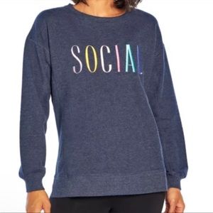 WILDFOX “Social” Statement Sweatshirt NWT, size XL